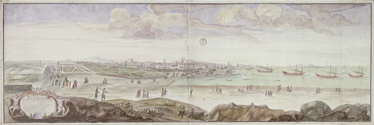 Uitzicht vanaf de kant van de Infirmary, Marseille, 1698