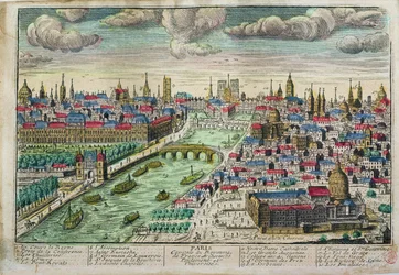 Uitzicht op Parijs en de Rivier de Seine