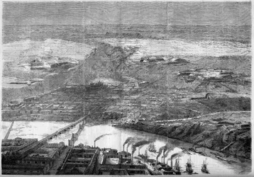 Uitzicht op Richmond City, Virginia, Verenigde Staten