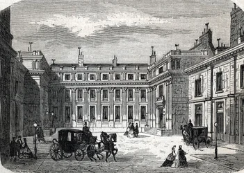 Uitzicht op het Ministerie van Openbaar Onderwijs, Hotel de Rochechouart rue de Grenelle, in Parijs