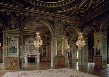 Uitzicht op de Salle des Arts, na 1871