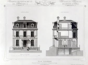Villa Suburbaine, Premier Chasse in St. Cloud, uit Architecture Privee au C19th