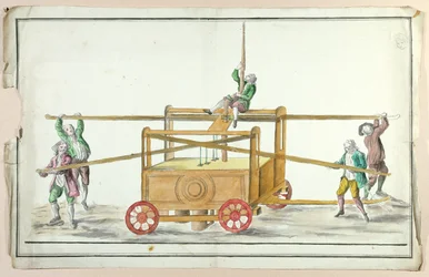 Waterpomp voor het blussen van branden, midden 18e eeuw