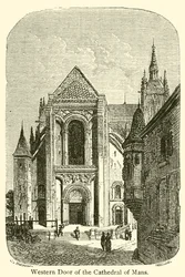 Westelijke deur van de kathedraal van Mans