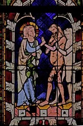 Raam N-chapA met Christus bij de Nederdaling ter helle