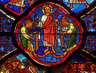 Raam w0 met Christus in Glorie