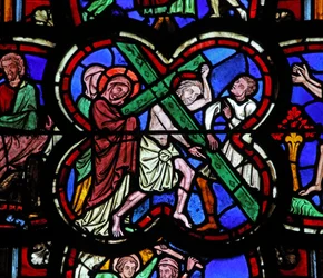 Raam w0 met de Via Crucis