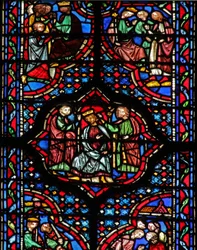 Venster w14: Davids kroning in Hebron, II Sam V 1-3