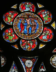 Venster w15 met de kruisiging (meestal modern)