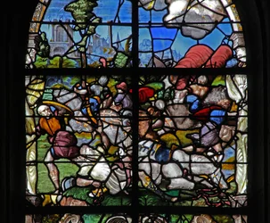 Raam w18 met de Bekering van St. Paul