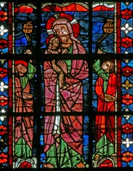 Ramen w201 met Christus draagt de ziel van de Maagd naar de hemel