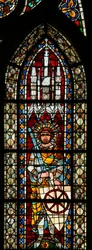 Raam w203 met afbeelding van St. Joris