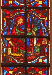 St. Johannes schrijft het Boek van de Apocalyps