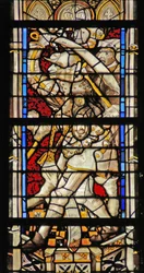 Ruit w214 met ridders die St. Thomas Becket doden