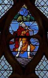 Ramen w21 met Christus die St. Petrus laat lopen op water (detail)