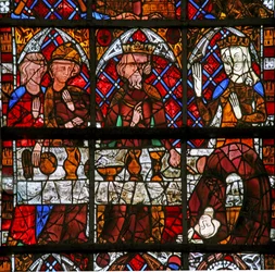 Raam w225 met scènes uit het leven van St. Johannes de Doper; Salome danst voor Herodes