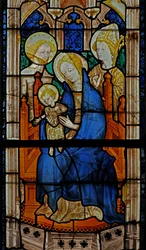 De Maagd en Kind met St. Sebastiaan en een heilige bisschop