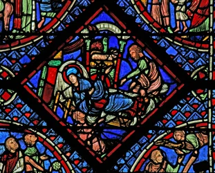Raam w2 met de Geboorte van Christus