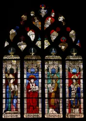 Raam w35 met de Vier Kerkvaders