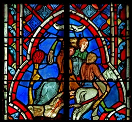 Raam w5 de Straf van de ambtenaren van Sukkot. Rechters VIII:1-17
