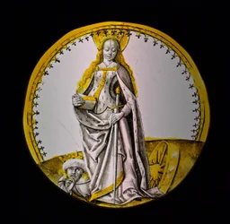 Raam w66 met St. Catharina