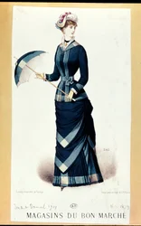 Vrouw met paraplu, uit Le Bon Marché, 1879