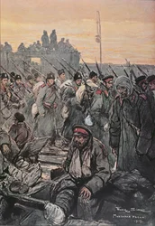 Gewonde Bulgaarse soldaten tijdens de Balkancampagnes 1912-13