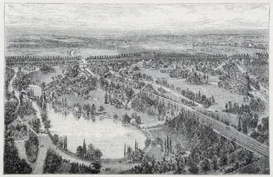 Luchtfoto van het Parc du Montsouris