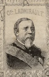 portret van de Franse generaal Paul de Ladmirault - 1870-71 (gravure)