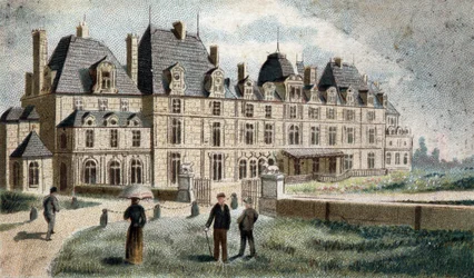 Uitzicht op het kasteel van Eu (Seine Inferieure)