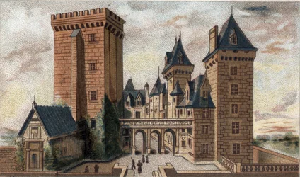 Uitzicht op het kasteel van Pau (Beneden-Pyreneeën)