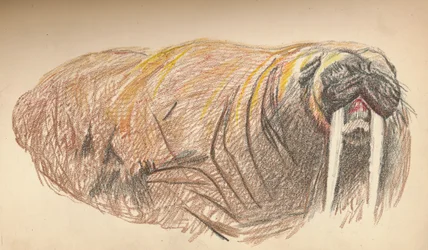 Slaperig en chagrijnig, 12 september 1893. Pastelschets, 1893, 1897