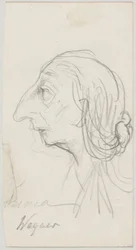 Karikatuur van Cosima Wagner