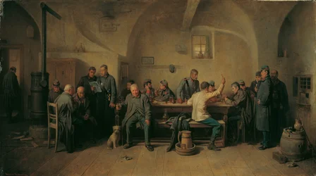 Soldaten in de kantine