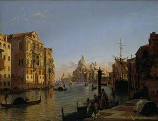 Canal Grande met uitzicht op Santa Maria della Salute Venetië