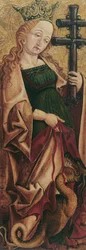 Heilige Margaretha (binnenzijde) en Heilige Pantaleon (buitenzijde)