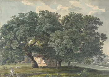 Italiaans landschap met bomen, 1815-21