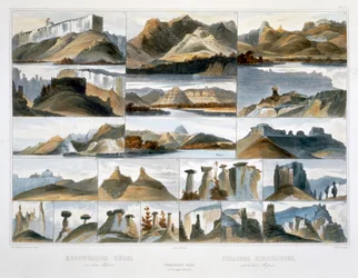 Opmerkelijke heuvels aan de bovenloop van de Missouri, 1844