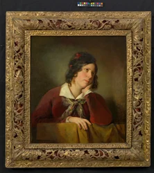Antonie Amerling met het hoofd op de hand gesteund (eerste echtgenote van de kunstenaar)