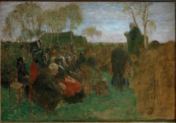 Kerkdienst in de open lucht (studie)