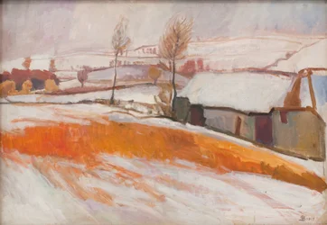 Winterlandschap. Over Kærby Hill