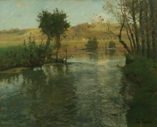 Frans rivierlandschap, ca 1895 (schilderij)
