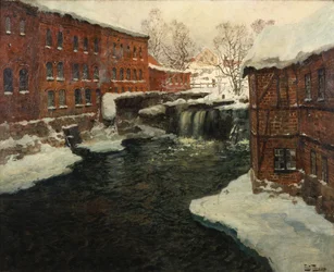 Molenlandschap, ca.1885-90 (olieverf op doek)