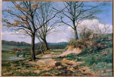Taunuslandschap met wasvrouwen
