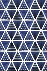 Indigo-driehoekspatroon