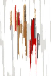 Roodbruine abstracte penseelstreken