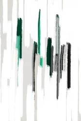 Verticale groene penseelstreken