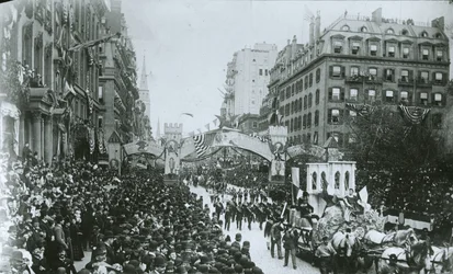 Eeuwfeest van de Inhuldiging van George Washington (1732-99) New York City, 30 april 1889