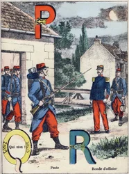 Letters P Q en R: Post, Qui vive! en Officier