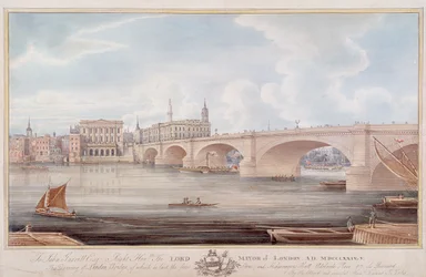 London Bridge nieuw, Londen, ca. 1835